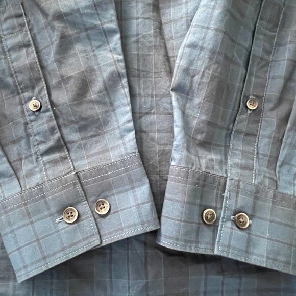 Calvin Klein Long Sleeve Button Down Slim Fit Cotton Shirt Blue La… - Picture 3 of 5